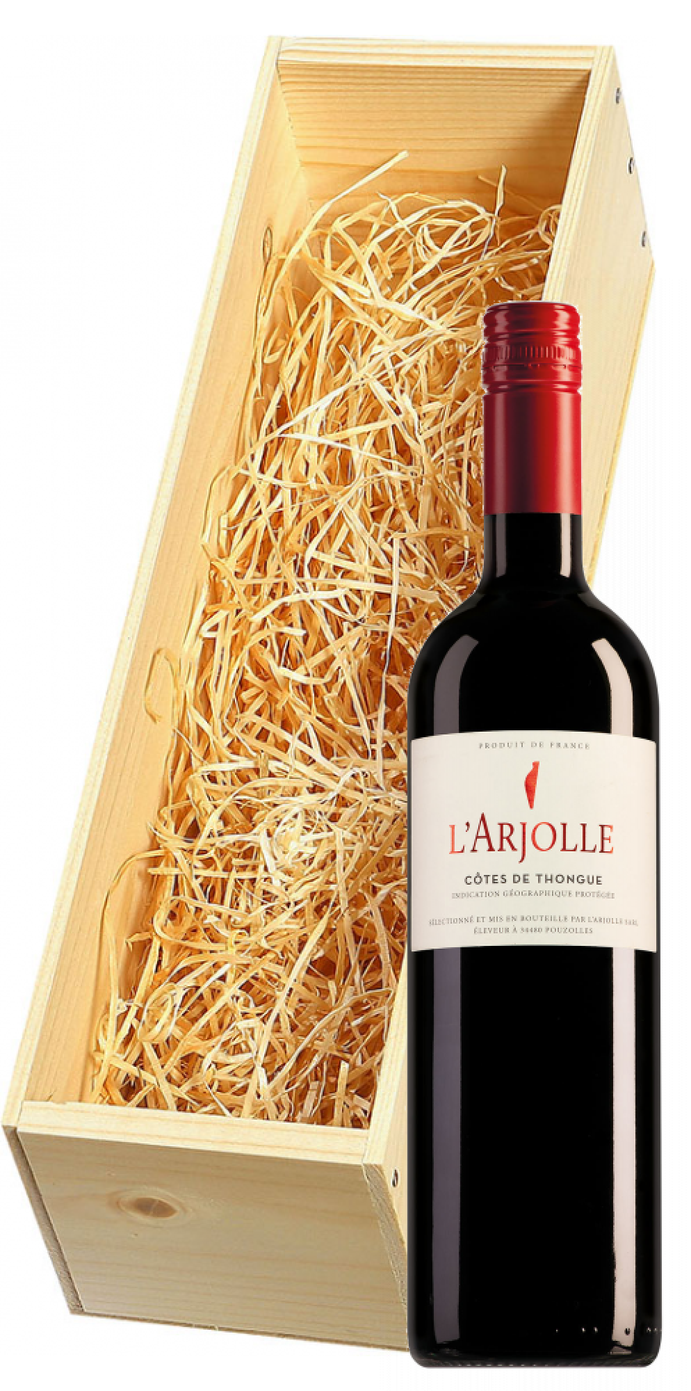 Wijnkist met Domaine de l'Arjolle rouge